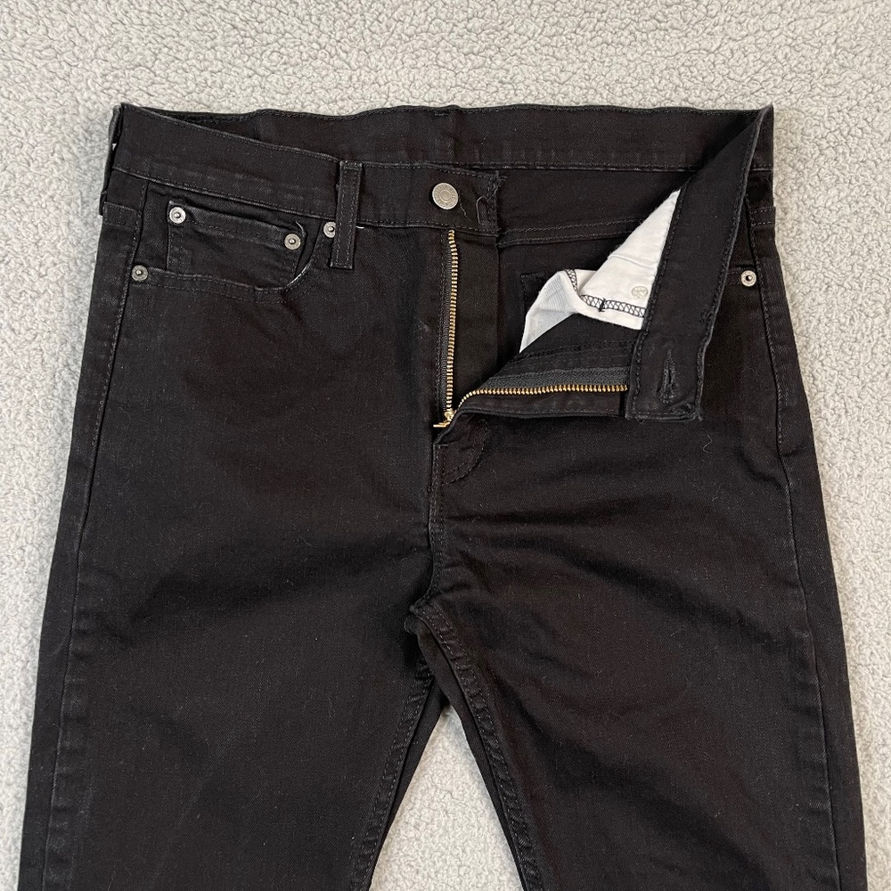 Levi's 510 Mens Size 32 X 34 Skinny Jeans Black Denim